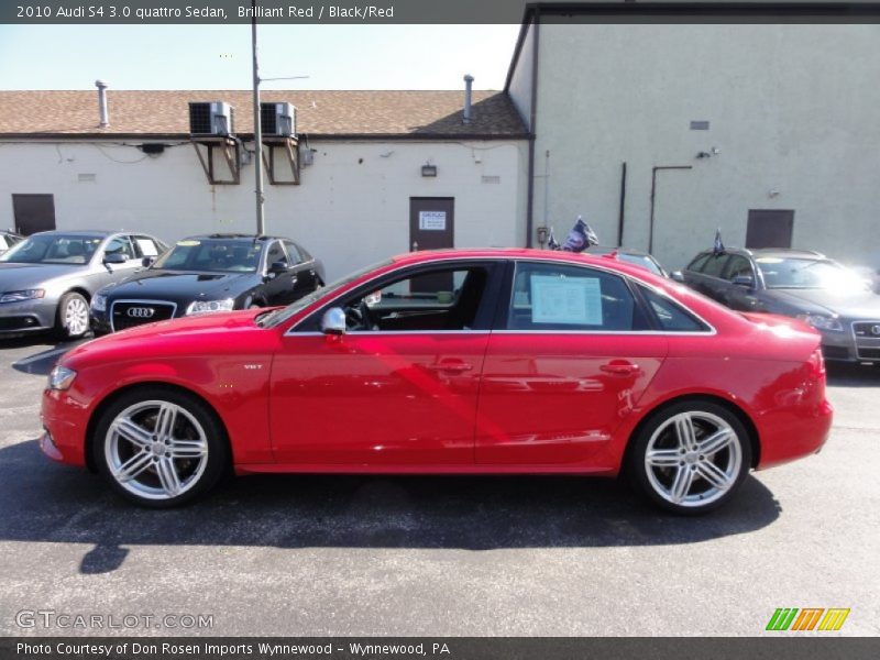 Brilliant Red / Black/Red 2010 Audi S4 3.0 quattro Sedan