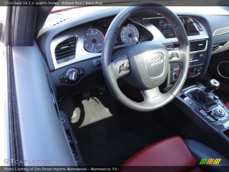 Brilliant Red / Black/Red 2010 Audi S4 3.0 quattro Sedan