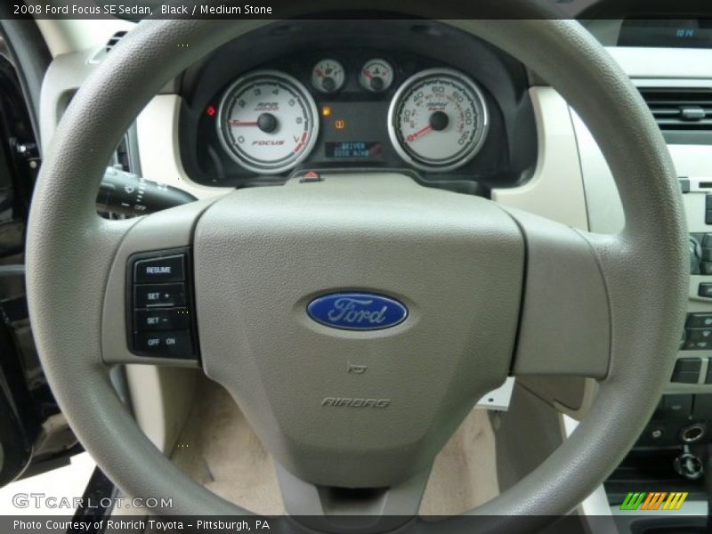 Black / Medium Stone 2008 Ford Focus SE Sedan