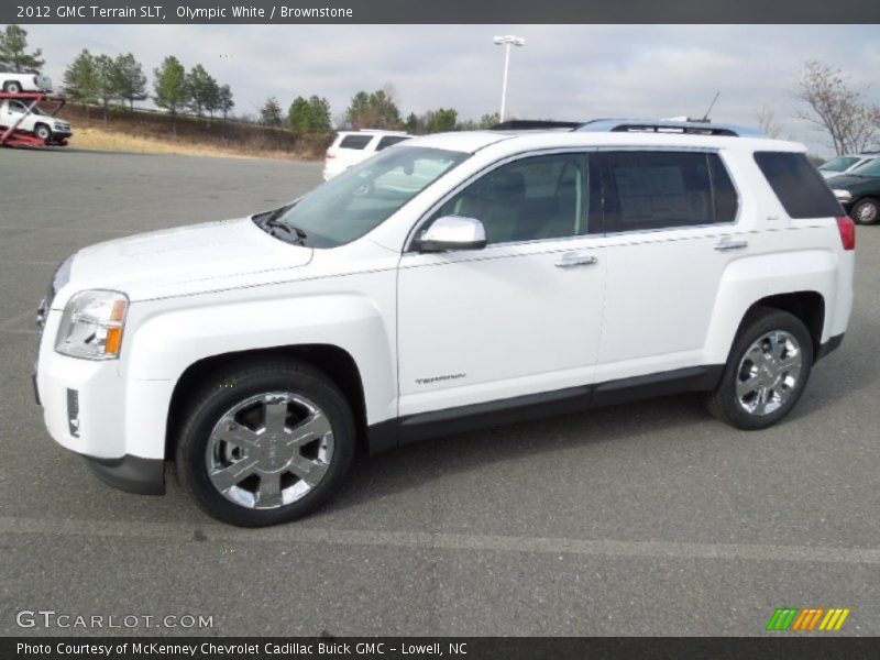 Olympic White / Brownstone 2012 GMC Terrain SLT