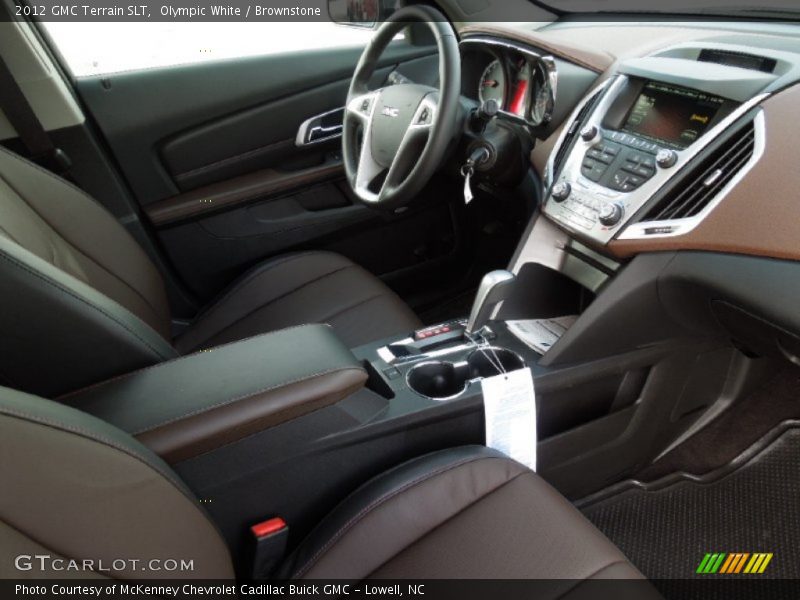 Olympic White / Brownstone 2012 GMC Terrain SLT