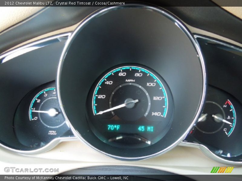 Crystal Red Tintcoat / Cocoa/Cashmere 2012 Chevrolet Malibu LTZ