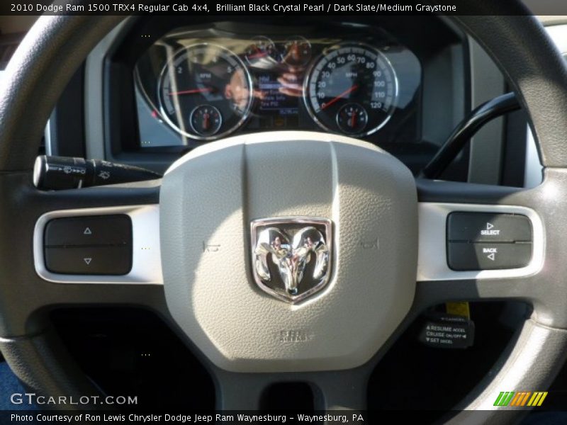 Brilliant Black Crystal Pearl / Dark Slate/Medium Graystone 2010 Dodge Ram 1500 TRX4 Regular Cab 4x4
