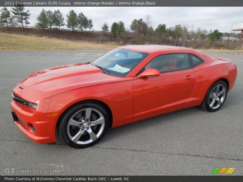 Inferno Orange Metallic / Inferno Orange/Black 2011 Chevrolet Camaro SS/RS Coupe