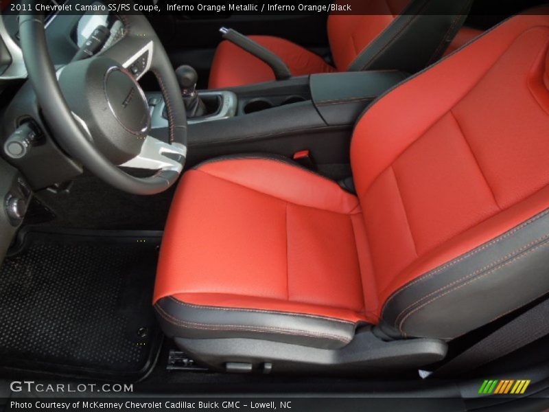 Inferno Orange Metallic / Inferno Orange/Black 2011 Chevrolet Camaro SS/RS Coupe