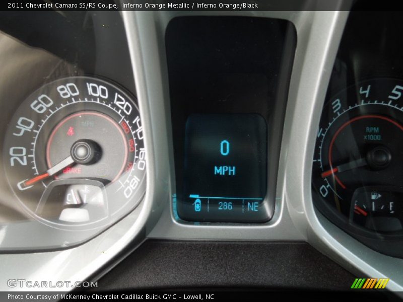 Inferno Orange Metallic / Inferno Orange/Black 2011 Chevrolet Camaro SS/RS Coupe
