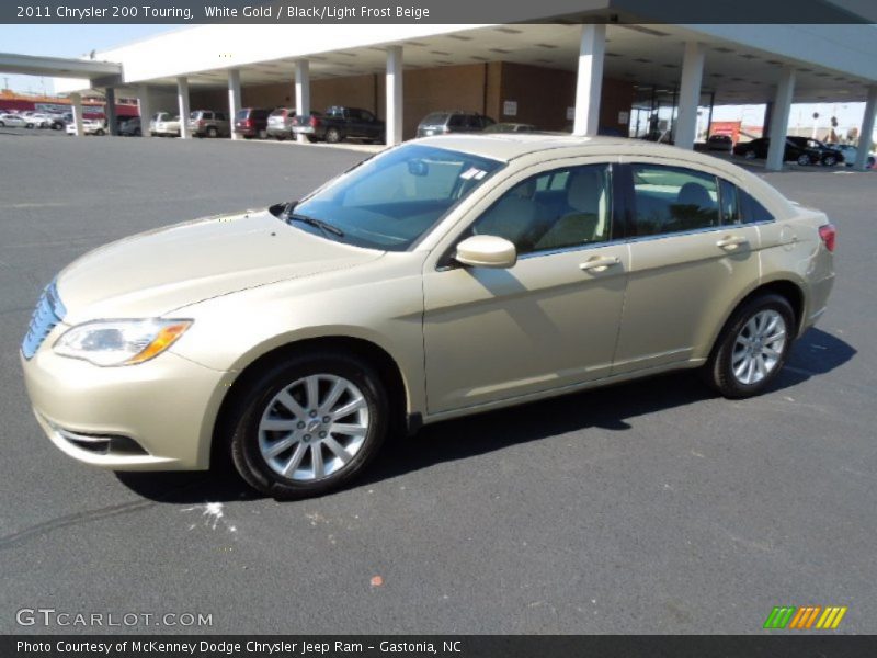 White Gold / Black/Light Frost Beige 2011 Chrysler 200 Touring