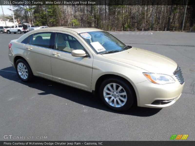 White Gold / Black/Light Frost Beige 2011 Chrysler 200 Touring