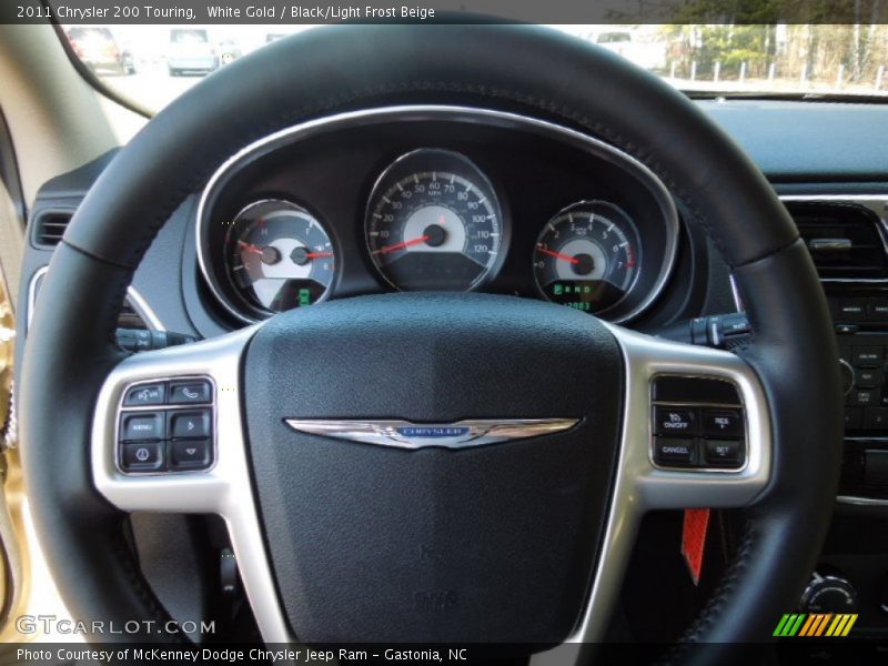 White Gold / Black/Light Frost Beige 2011 Chrysler 200 Touring