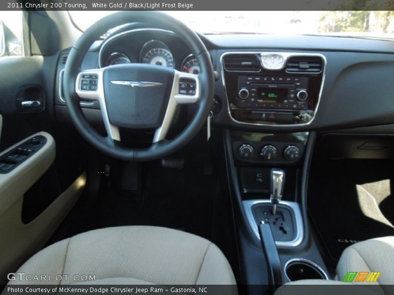 White Gold / Black/Light Frost Beige 2011 Chrysler 200 Touring