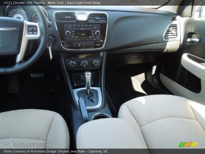 White Gold / Black/Light Frost Beige 2011 Chrysler 200 Touring