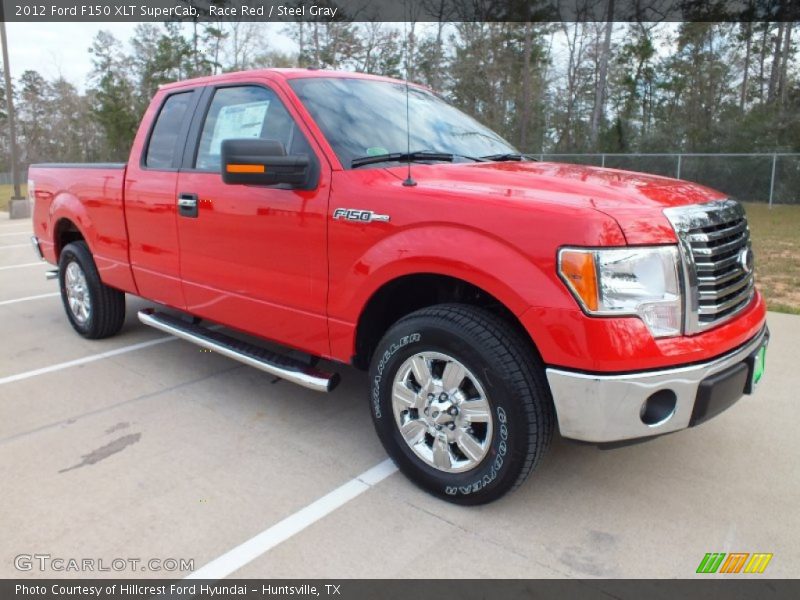 Race Red / Steel Gray 2012 Ford F150 XLT SuperCab