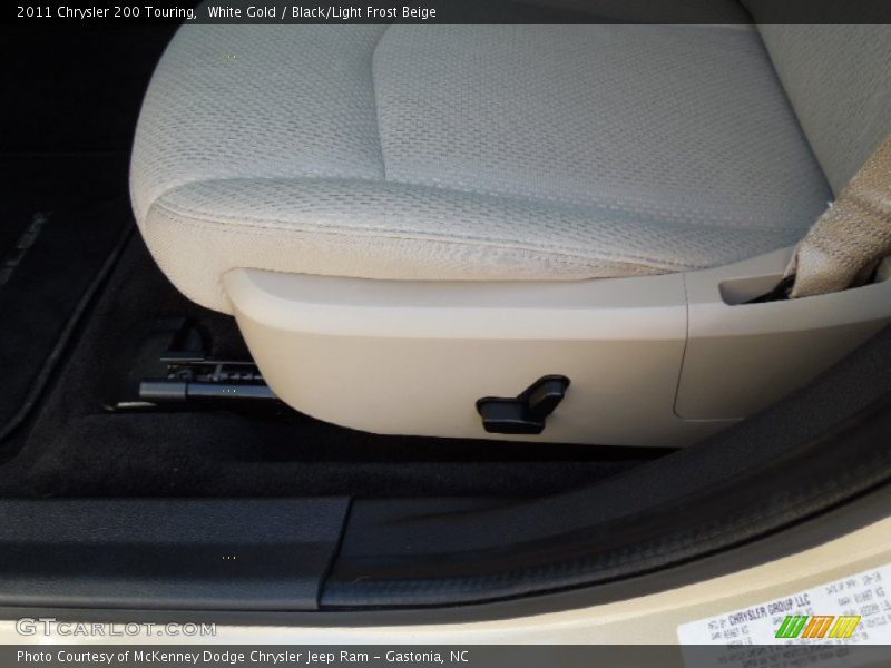 White Gold / Black/Light Frost Beige 2011 Chrysler 200 Touring