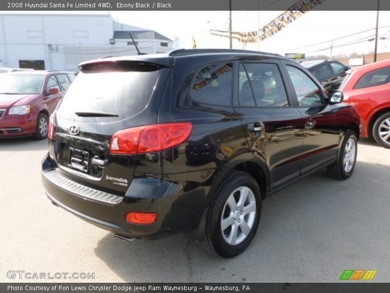 Ebony Black / Black 2008 Hyundai Santa Fe Limited 4WD