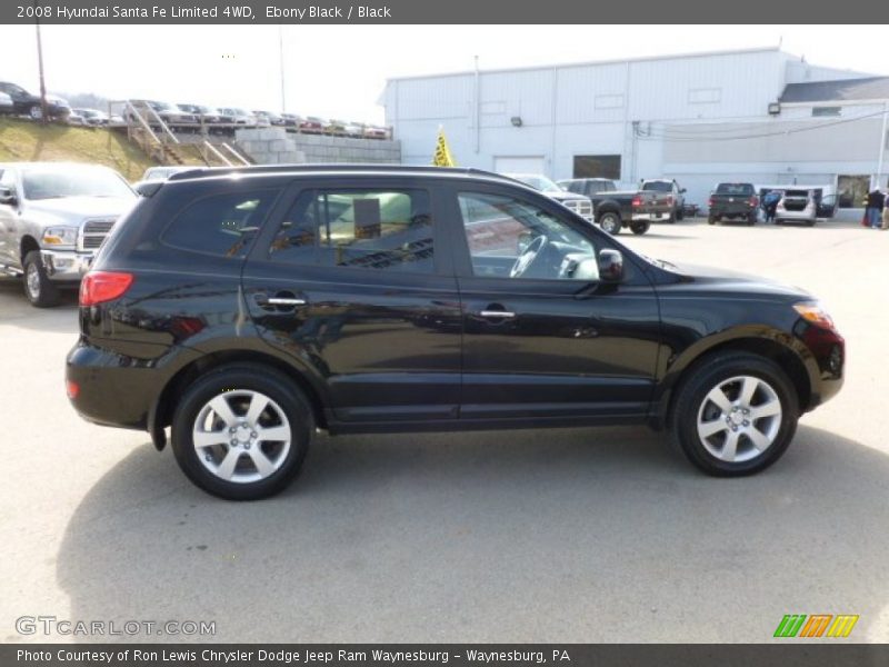 Ebony Black / Black 2008 Hyundai Santa Fe Limited 4WD