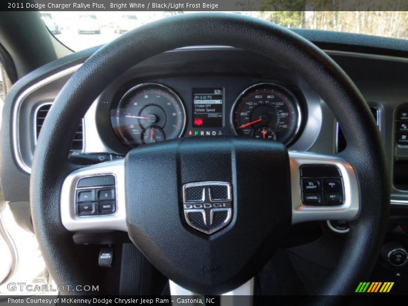 Bright White / Black/Light Frost Beige 2011 Dodge Charger Rallye Plus