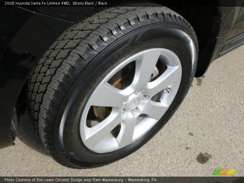 Ebony Black / Black 2008 Hyundai Santa Fe Limited 4WD