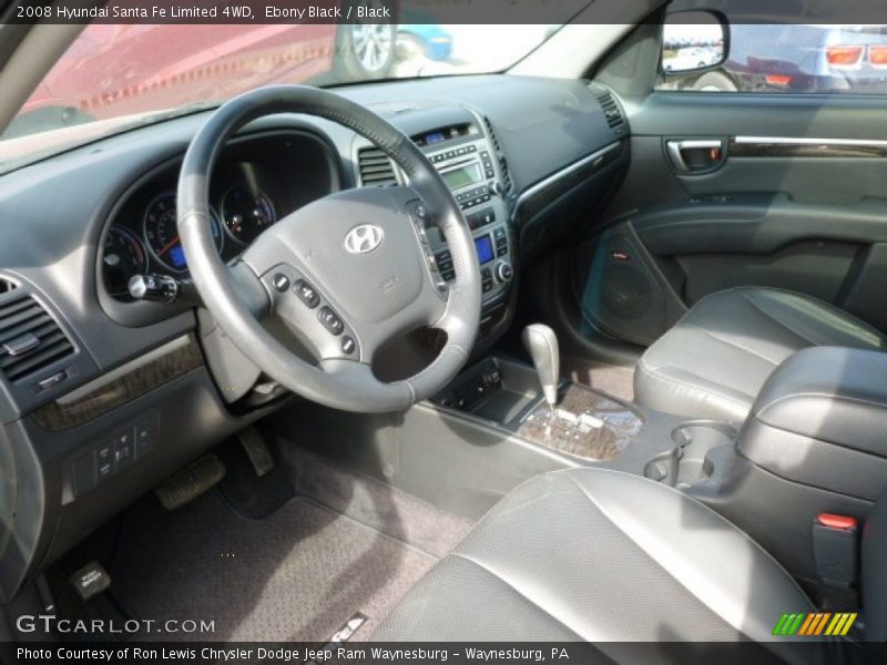 Ebony Black / Black 2008 Hyundai Santa Fe Limited 4WD