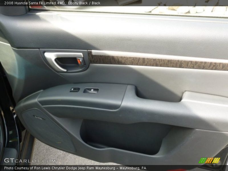 Ebony Black / Black 2008 Hyundai Santa Fe Limited 4WD