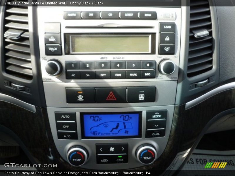 Ebony Black / Black 2008 Hyundai Santa Fe Limited 4WD