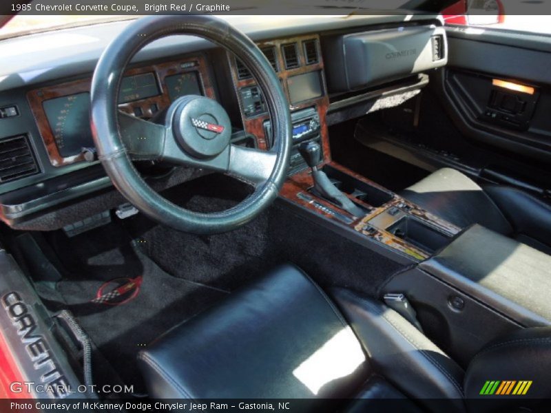 Graphite Interior - 1985 Corvette Coupe 