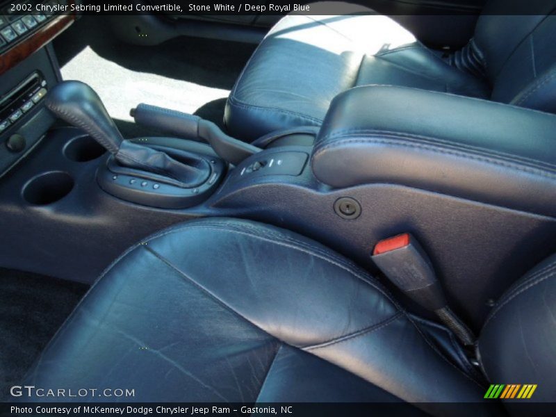Stone White / Deep Royal Blue 2002 Chrysler Sebring Limited Convertible