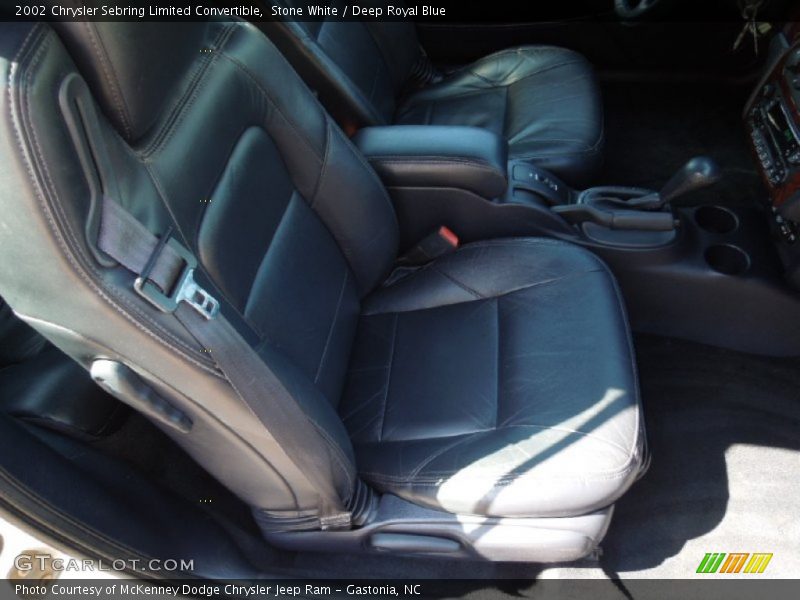 Stone White / Deep Royal Blue 2002 Chrysler Sebring Limited Convertible