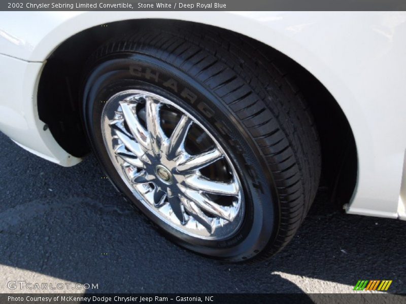 Stone White / Deep Royal Blue 2002 Chrysler Sebring Limited Convertible