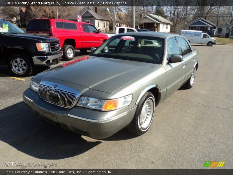 Spruce Green Metallic / Light Graphite 2001 Mercury Grand Marquis LS