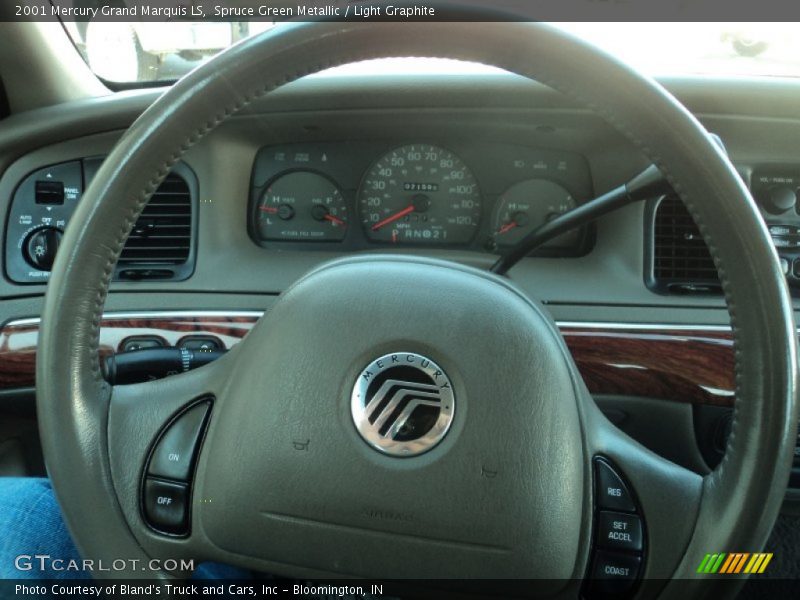 Spruce Green Metallic / Light Graphite 2001 Mercury Grand Marquis LS