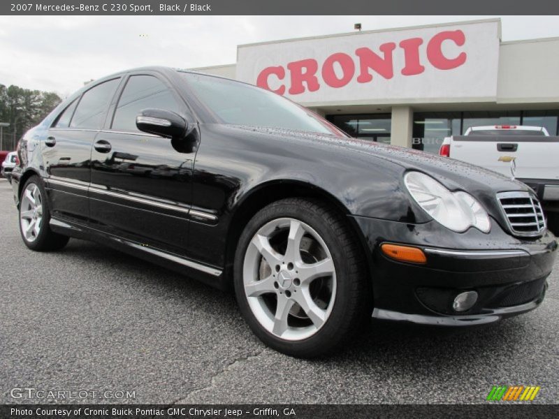 Black / Black 2007 Mercedes-Benz C 230 Sport