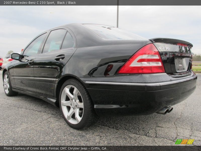 Black / Black 2007 Mercedes-Benz C 230 Sport