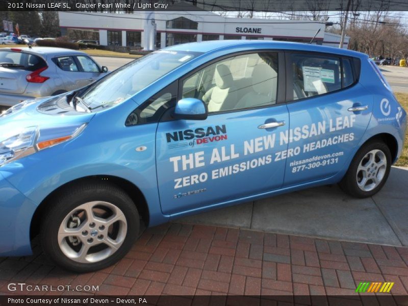 Glacier Pearl White / Light Gray 2012 Nissan LEAF SL