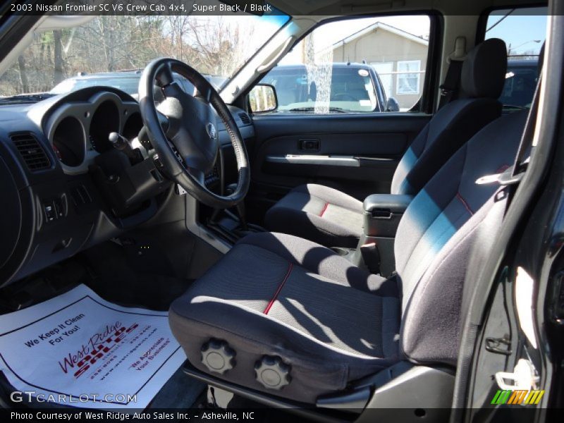 Super Black / Black 2003 Nissan Frontier SC V6 Crew Cab 4x4