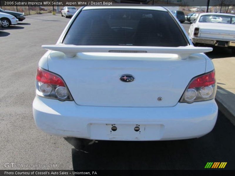 Aspen White / Desert Beige 2006 Subaru Impreza WRX Sedan