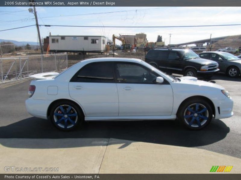 Aspen White / Desert Beige 2006 Subaru Impreza WRX Sedan