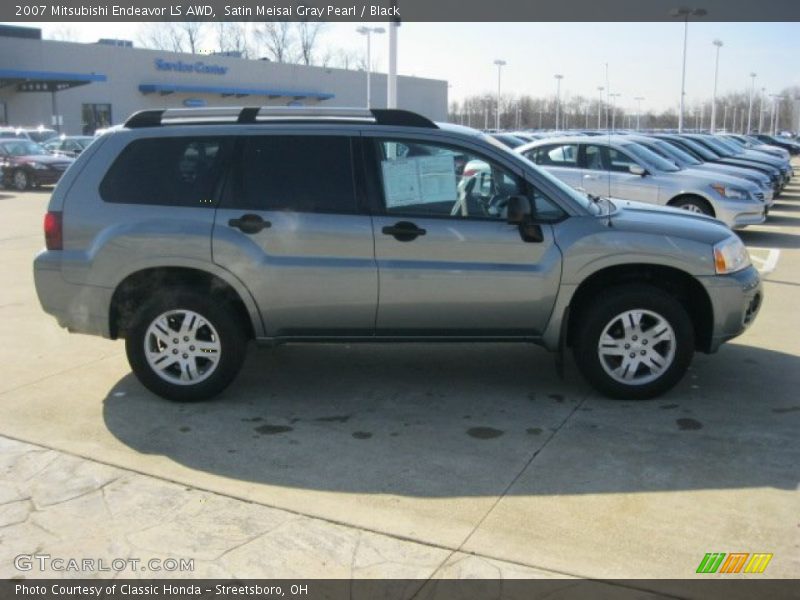 Satin Meisai Gray Pearl / Black 2007 Mitsubishi Endeavor LS AWD