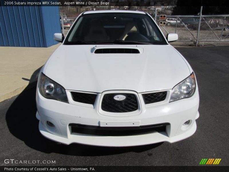 Aspen White / Desert Beige 2006 Subaru Impreza WRX Sedan