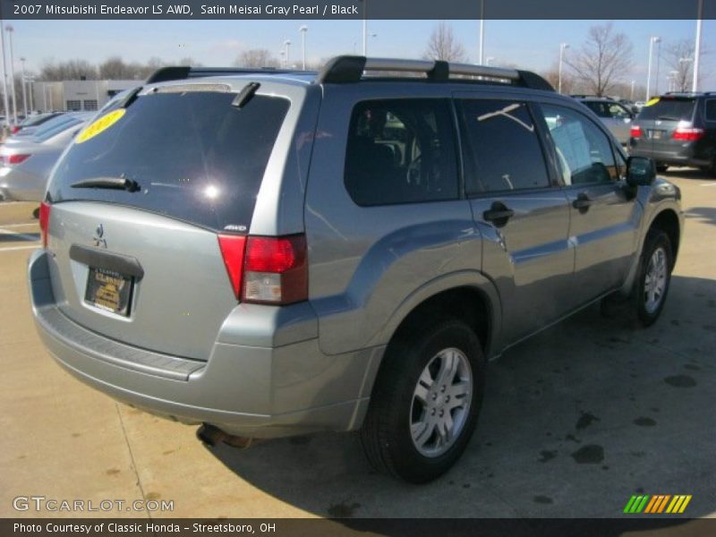 Satin Meisai Gray Pearl / Black 2007 Mitsubishi Endeavor LS AWD