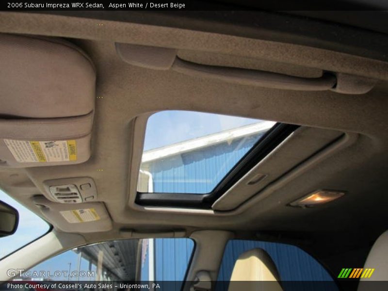 Aspen White / Desert Beige 2006 Subaru Impreza WRX Sedan