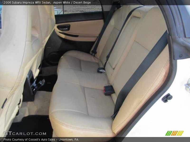 Aspen White / Desert Beige 2006 Subaru Impreza WRX Sedan