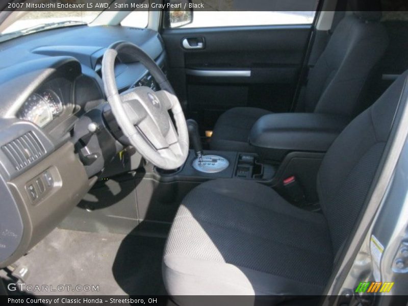 Satin Meisai Gray Pearl / Black 2007 Mitsubishi Endeavor LS AWD