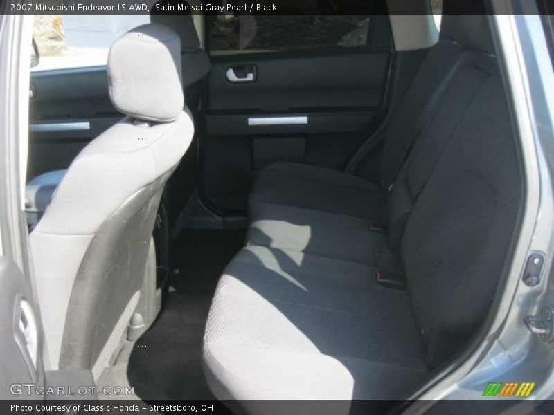 Satin Meisai Gray Pearl / Black 2007 Mitsubishi Endeavor LS AWD
