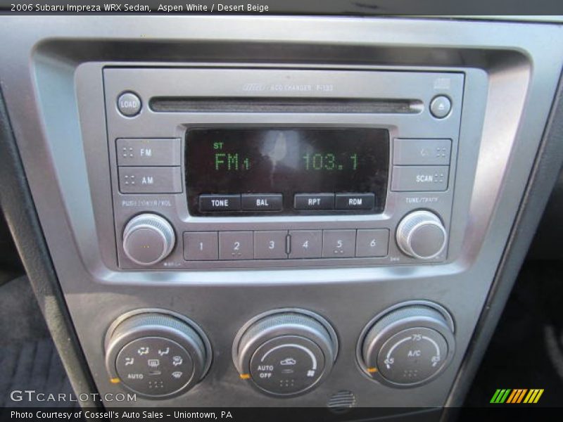 Aspen White / Desert Beige 2006 Subaru Impreza WRX Sedan