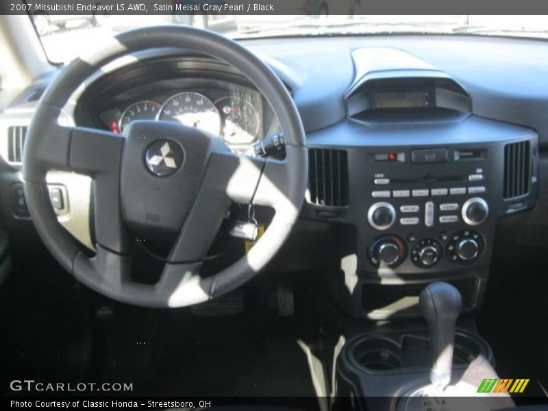 Satin Meisai Gray Pearl / Black 2007 Mitsubishi Endeavor LS AWD