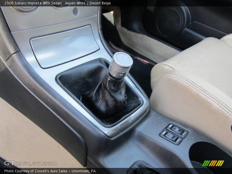 Aspen White / Desert Beige 2006 Subaru Impreza WRX Sedan