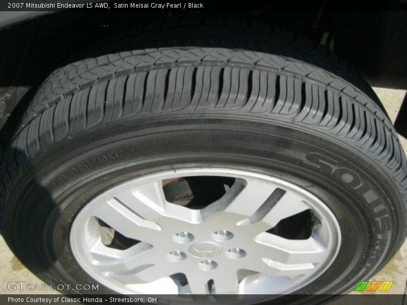 Satin Meisai Gray Pearl / Black 2007 Mitsubishi Endeavor LS AWD