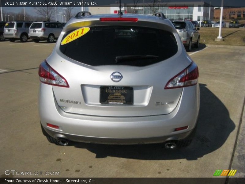 Brilliant Silver / Black 2011 Nissan Murano SL AWD