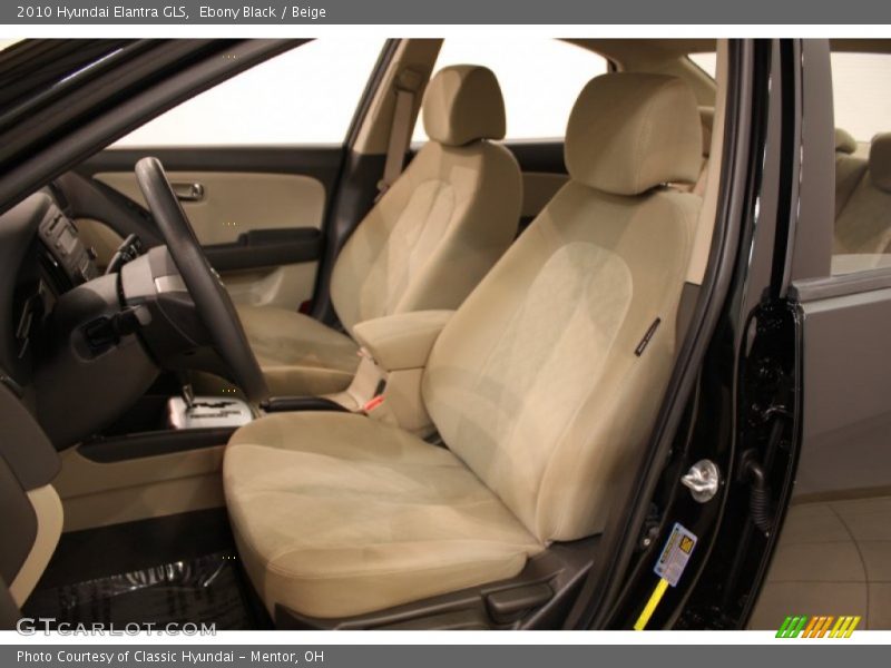 Ebony Black / Beige 2010 Hyundai Elantra GLS