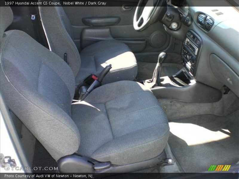 Nobel White / Dark Gray 1997 Hyundai Accent GS Coupe